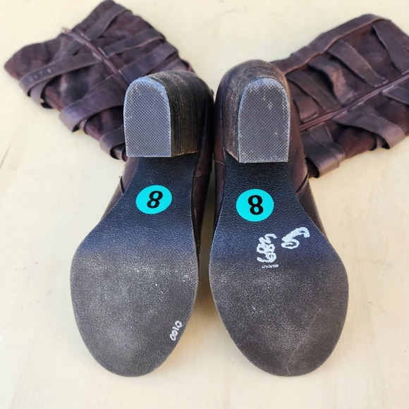 Steve Madden Redondo Brown Leather Heeled Boots - Size 8 M - Picture 11 of 11